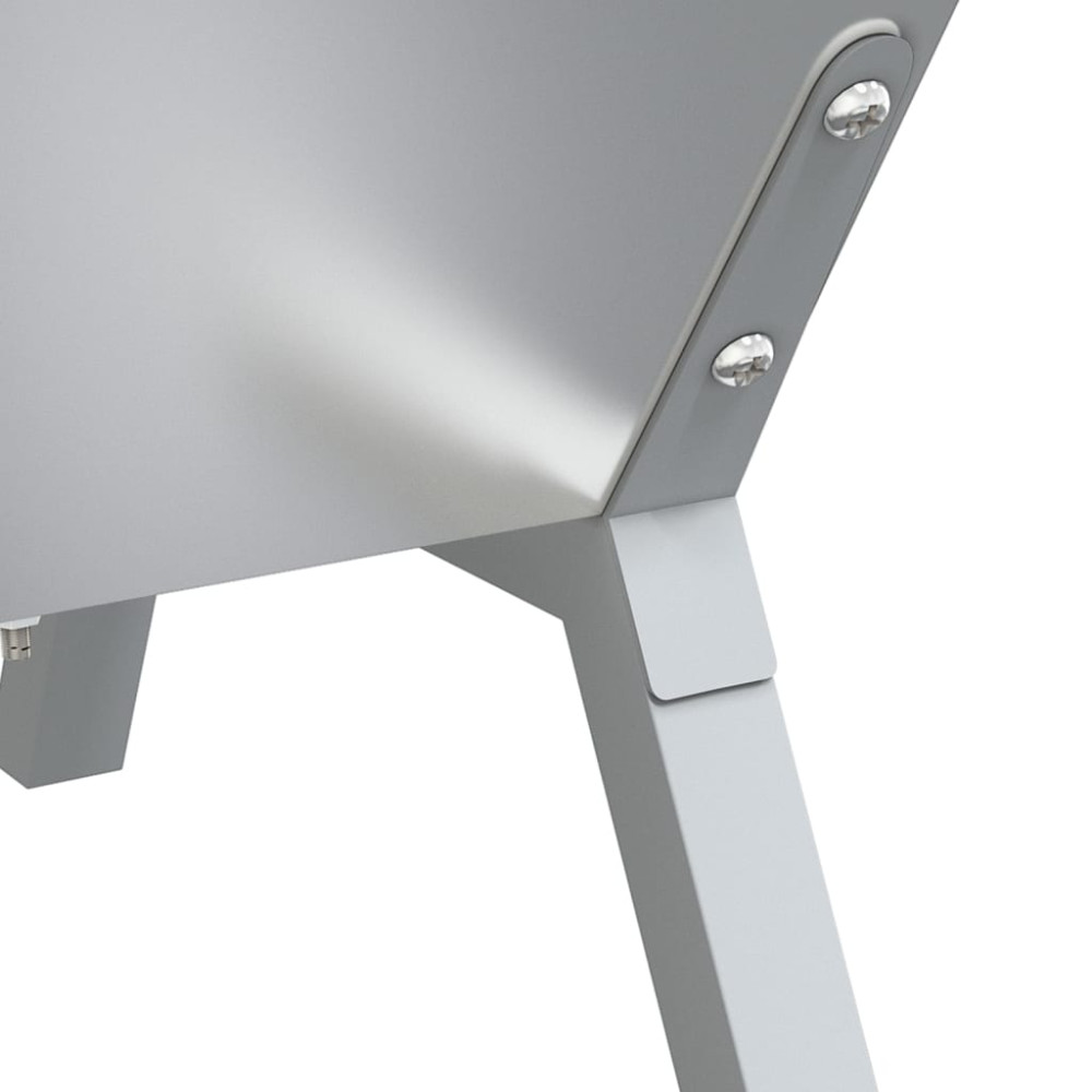 Produktbild för Grillbricka silver 118x42x30,5 cm rostfritt stål