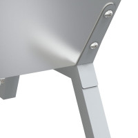 Produktbild för Grillbricka silver 118x42x30,5 cm rostfritt stål