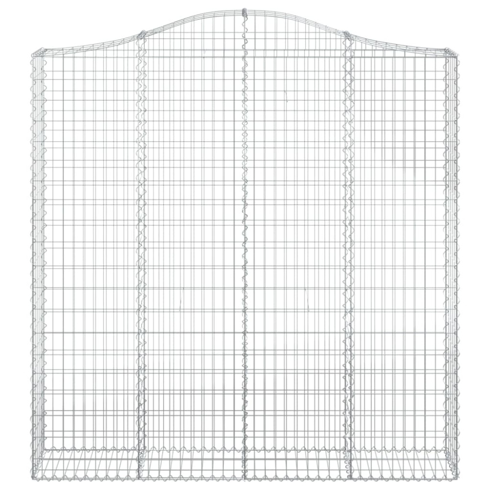 Produktbild för Gabioner bågformade 2 st 200x30x200/220 cm galvaniserat järn
