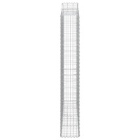 Produktbild för Gabioner bågformade 2 st 200x30x200/220 cm galvaniserat järn