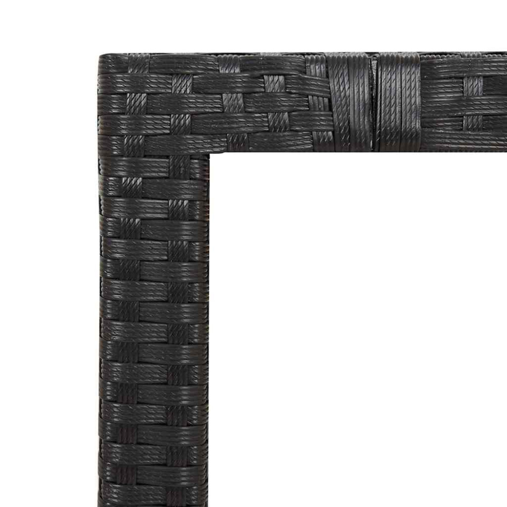 Produktbild för Trädgårdsbord svart konstrotting & massiv akacia