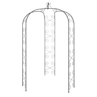 Produktbild för Rosenbåge svart Ø180x255 cm stål