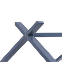 Produktbild för Barnsäng grå massiv furu 80x160 cm