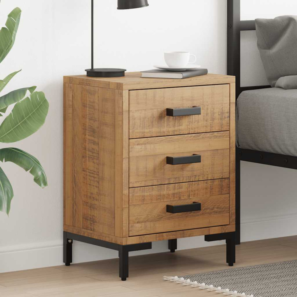 Produktbild för Sängbord 2 st 40x30x55 cm massiv furu