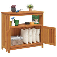 Produktbild för Konsolbord för trädgården 80x35x75 cm massivt akaciaträ