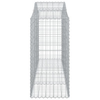 Produktbild för Gabioner bågformade 2 st 200x50x100/120 cm galvaniserat järn