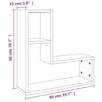 Produktbild för Vägghyllor 2 st rökfärgad ek 50x15x50 cm konstruerat trä