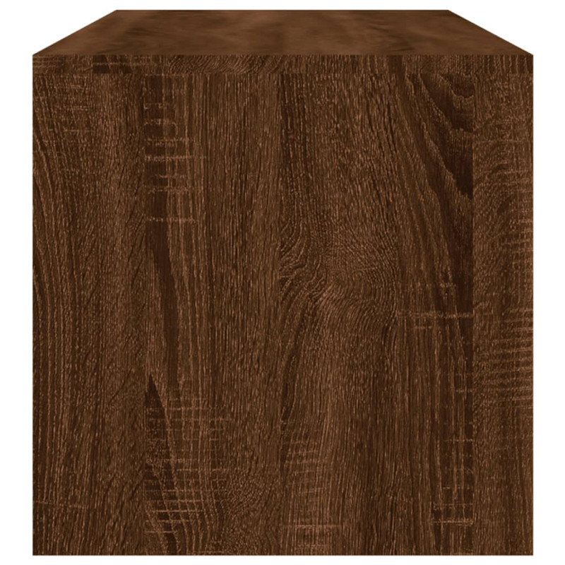 Produktbild för Soffbord brun ek 100x40x40 cm konstruerat trä