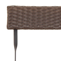 Produktbild för Hopfällbara caféstolar 6 st brun konstrotting och stål