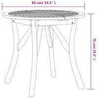 Produktbild för Trädgårdsbord Ø 85 cm massivt akaciaträ