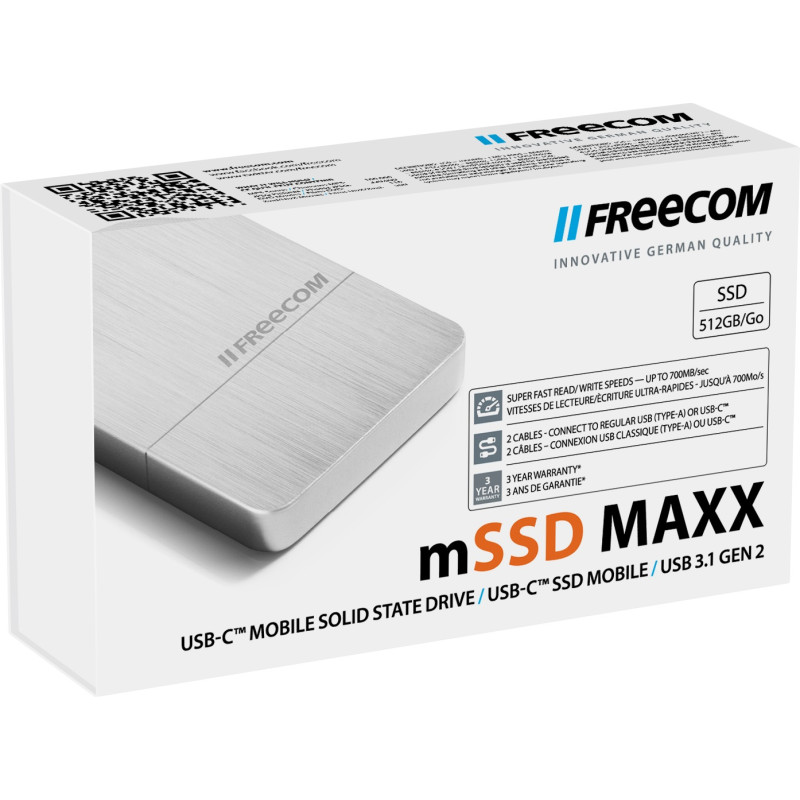 Produktbild för Freecom MAXX 512 GB Gjuten aluminium