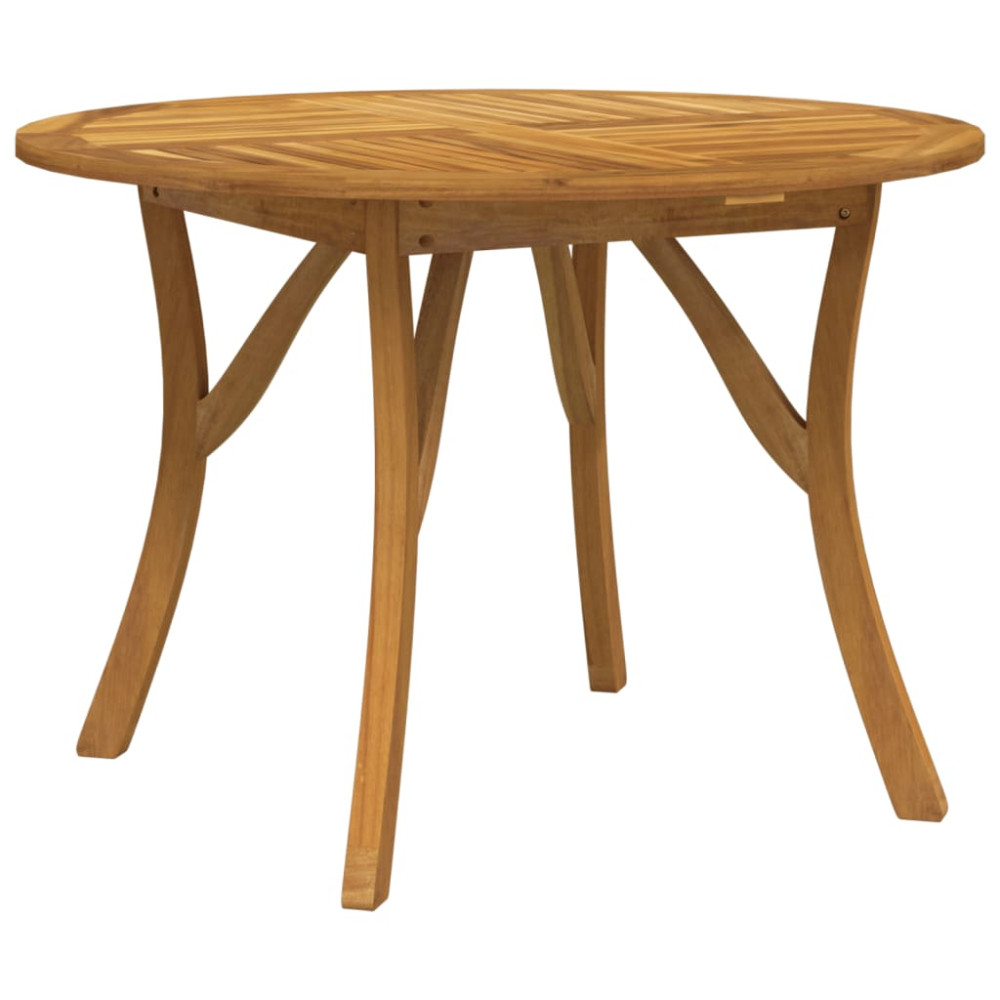 Produktbild för Trädgårdsbord Ø 110 cm massivt akaciaträ