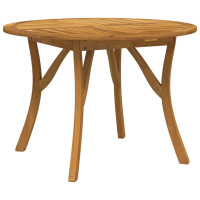 Produktbild för Trädgårdsbord Ø 110 cm massivt akaciaträ