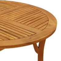 Produktbild för Trädgårdsbord Ø 110 cm massivt akaciaträ