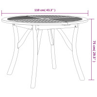 Produktbild för Trädgårdsbord Ø 110 cm massivt akaciaträ