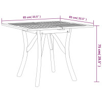 Produktbild för Trädgårdsbord 85x85x75 cm massivt akaciaträ