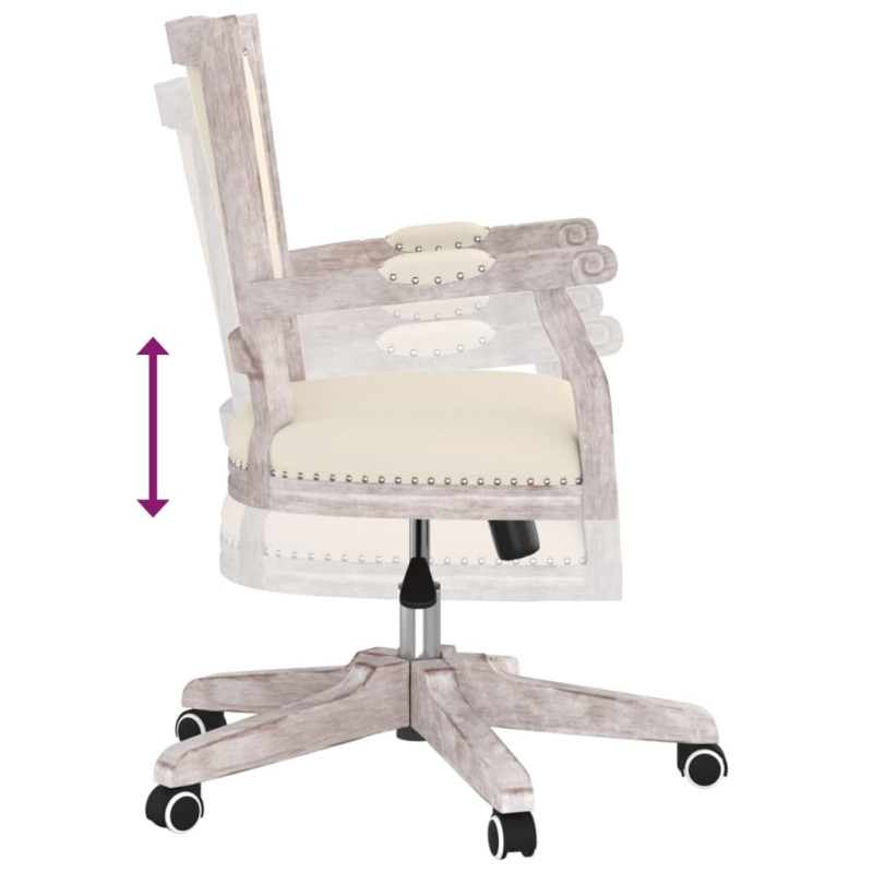 Produktbild för Snurrbar kontorsstol beige linne