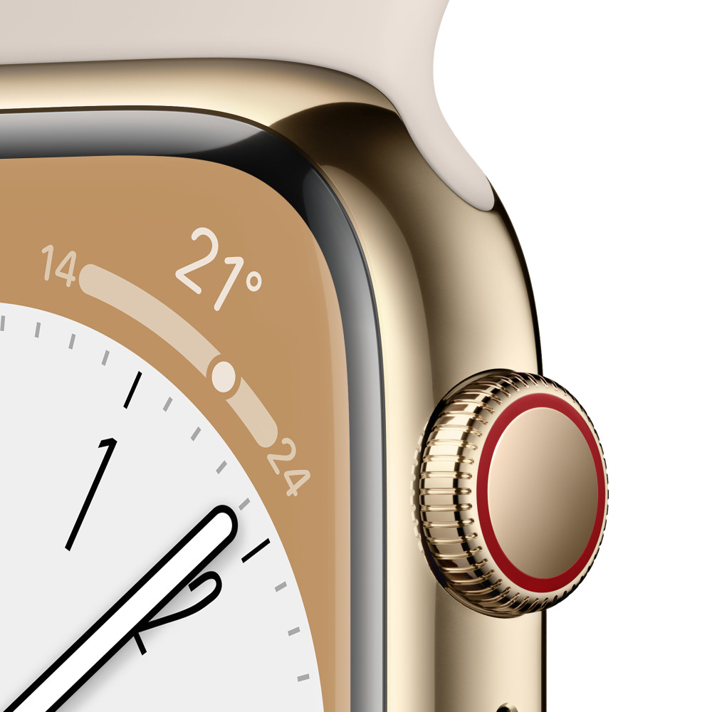Apple Watch Series 8 Boîtier en Acier inoxydable (41 MM/GPS-Cellular) -  Bracelet Milanais / Argent • MediaZone Maroc