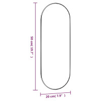 Produktbild för Väggspegel 20x50 cm glas oval