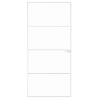 Produktbild för Innerdörr 93x201,5 cm härdat glas och aluminium slim