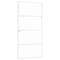 Produktbild för Innerdörr 93x201,5 cm härdat glas och aluminium slim