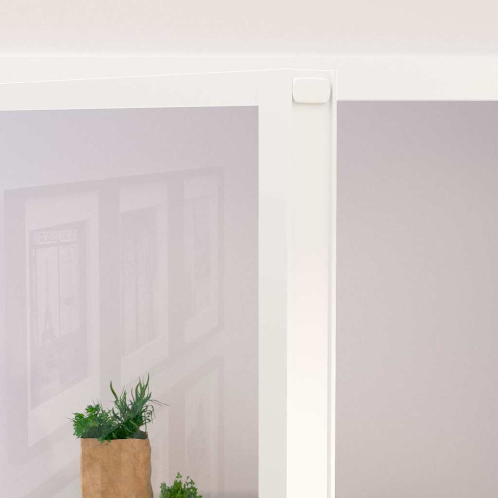 Produktbild för Innerdörr 93x201,5 cm härdat glas och aluminium slim