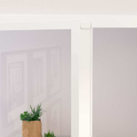 Produktbild för Innerdörr 93x201,5 cm härdat glas och aluminium slim