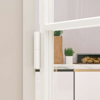 Produktbild för Innerdörr 93x201,5 cm härdat glas och aluminium slim