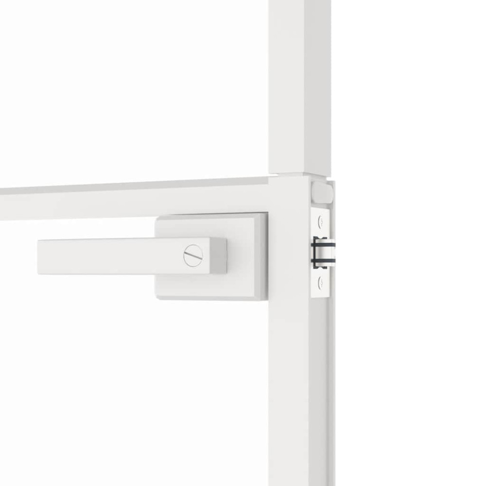 Produktbild för Innerdörr 93x201,5 cm härdat glas och aluminium slim