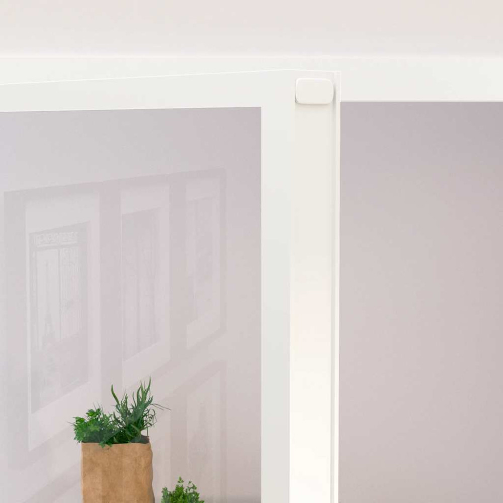 Produktbild för Innerdörr 102x201,5 cm härdat glas och aluminium slim