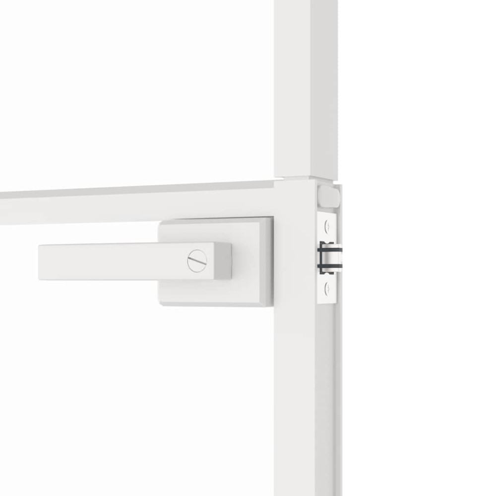 Produktbild för Innerdörr 102x201,5 cm härdat glas och aluminium slim