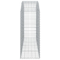 Produktbild för Gabion bågformad 200x50x120/140 cm galvaniserat järn