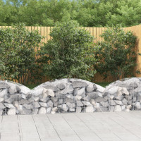 Produktbild för Gabion bågformad 150x50x40/60 cm galvaniserat järn