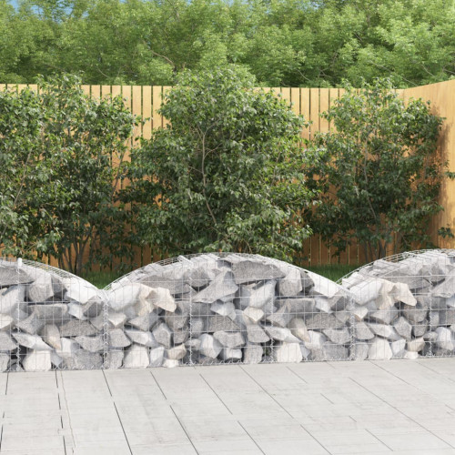 vidaXL Gabion bågformad 150x50x40/60 cm galvaniserat järn