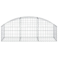 Produktbild för Gabion bågformad 150x50x40/60 cm galvaniserat järn