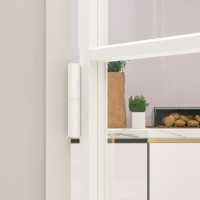 Produktbild för Innerdörr 83x201,5 cm härdat glas och aluminium slim