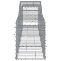 Produktbild för Gabion bågformad 400x50x60/80 cm galvaniserat järn