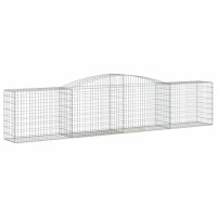 Produktbild för Gabion bågformad 400x50x80/100 cm galvaniserat järn