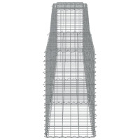 Produktbild för Gabion bågformad 400x50x80/100 cm galvaniserat järn