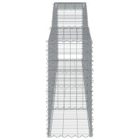 Produktbild för Gabion bågformad 400x50x100/120 cm galvaniserat järn