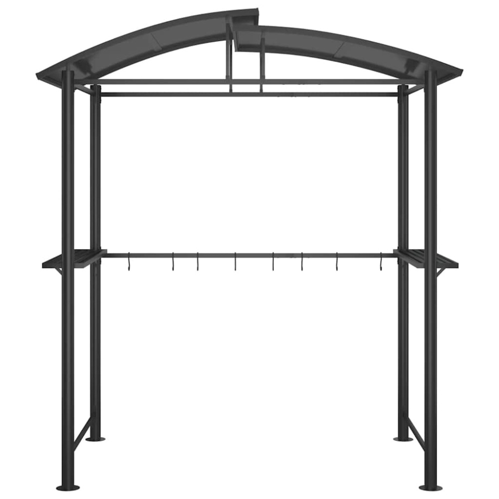 Produktbild för Tak för grill med sidohyllor antracit 210x114x230 cm stål