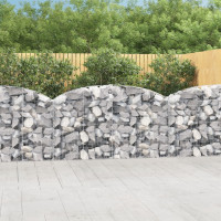 Produktbild för Gabion bågformad 200x30x100/120 cm galvaniserat järn