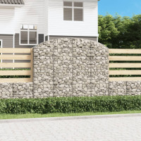 Produktbild för Gabion bågformad 200x30x160/180 cm galvaniserat järn