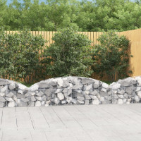 Produktbild för Gabion bågformad 200x30x40/60 cm galvaniserat järn