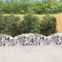 Produktbild för Gabion bågformad 200x50x40/60 cm galvaniserat järn