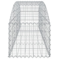 Produktbild för Gabion bågformad 200x50x40/60 cm galvaniserat järn