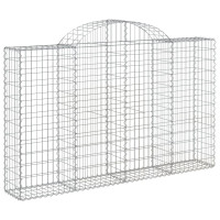Produktbild för Gabion bågformad 200x30x120/140 cm galvaniserat järn