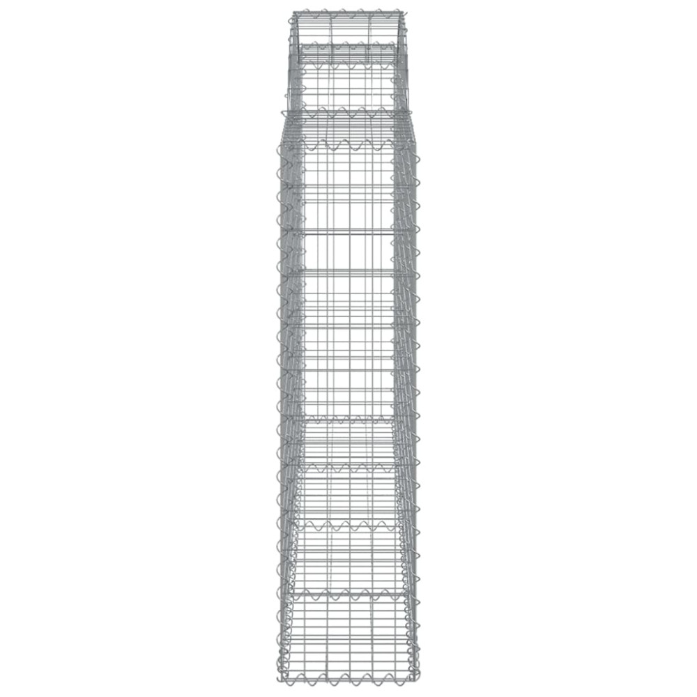 Produktbild för Gabion bågformad 200x30x120/140 cm galvaniserat järn