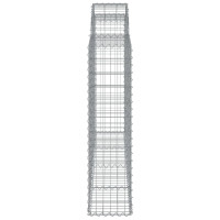 Produktbild för Gabion bågformad 200x30x120/140 cm galvaniserat järn