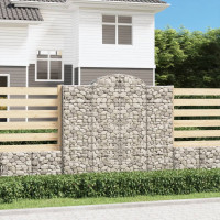 Produktbild för Gabion bågformad 200x30x180/200 cm galvaniserat järn